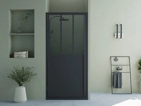 Porta per doccia girevole 80 x 195 cm Nero opaco Stile atelier - URBANIK