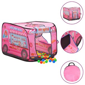 Tenda Da Gioco Per Bambini Rosa Con 250 Palline 70x112x70 Cm /