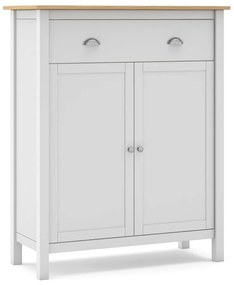 Cassettiera alta in pino bianco/naturale 90x110 cm Misti - Marckeric