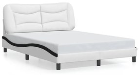 Giroletto Con Luci Led Bianco E Nero 140x190 Cm İn Similpelle /