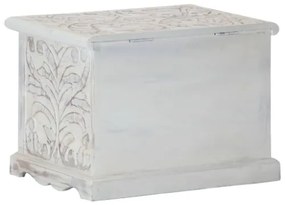 Cassapanca 58x40x40 cm in Legno Massello di Acacia