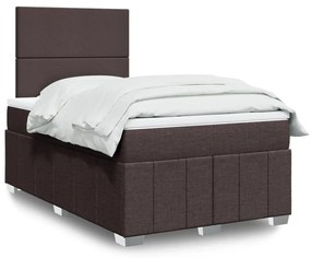 Giroletto A Molle Con Materasso Marrone Scuro 120x200cm Tessuto /