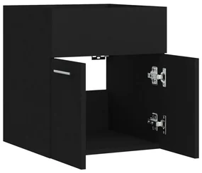 Mobile sottolavabo nero 41x38,5x46 cm in truciolato