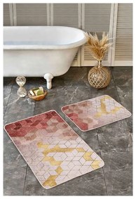 Set di tappetini per il bagno rosa in velluto 2 pz 60x100 cm – Mila Home