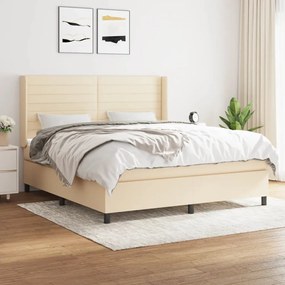 Giroletto A Molle Con Materasso Crema 160x200 Cm İn Tessuto /
