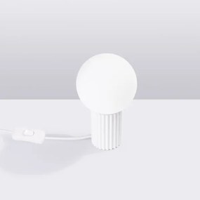 Sollux SL.1711 - Lampada da tavolo HALO 1xG9/8W/230V diametro 12 cm bianco