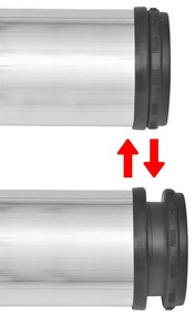 Set gambe tavolo 4 pz in nickel spazzolato regolabili 1100 mm
