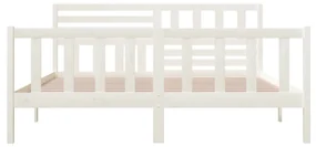 Giroletto bianco in legno massello 180x200 cm 6ft super king