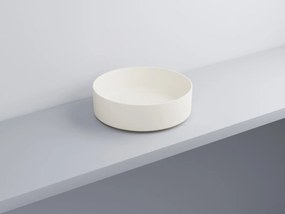 Cielo Shui Comfort Lavabo da appoggio 40 cm tondo senza troppopieno in ceramica talco