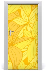 Adesivo per porta Fiori gialli 85x205 cm