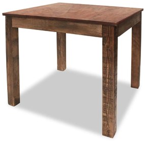 Tavolo Da Pranzo İn Legno Massello Di Recupero Misto 82x80x76cm /