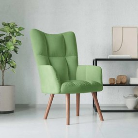 Sedia Relax Verde Chiaro İn Velluto /