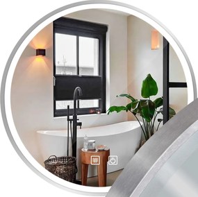 Specchio LED 50cm MMJ BRUSH SILVER