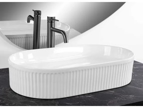 REA-U6526 - Lavabo da appoggio VANDA 34x60 cm ceramica/bianco lucido