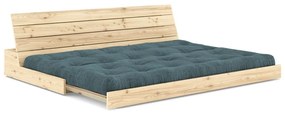 Divano letto in velluto a coste blu 196 cm Base - Karup Design
