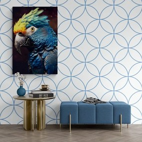 Quadro su tela – Pappagallo blu-oro