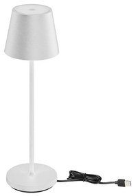 Lampada LED da Tavolo 15W Bianca con Dimmer Touch e Ricarica Wireless
