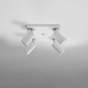 Plafoniera da Soffitto 4xGU10 RING 4 Orientabile in Acciaio