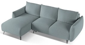Divano angolare azzurro (con penisola a sinistra) Malie – Makamii