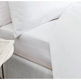 Lenzuolo di cotone sateen bianco Classic, 135 x 190 cm - Bianca