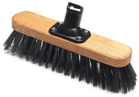 Testa di scopa con fibre rigide in plastica riciclata Verniciata, 27,5 cm - Addis