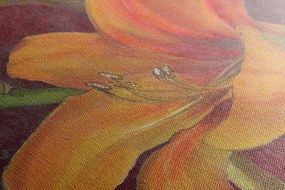 Stampa su tela – Fioritura di giglio arancione