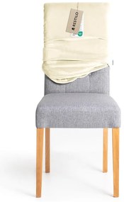 Set di coprisedia color crema con rivestimento elastico per sedie 4 pz 48 cm Sento – Restilo