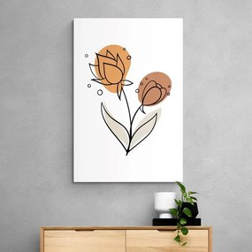 Quadro su tela – Fiore minimalista su sfondo bianco No3