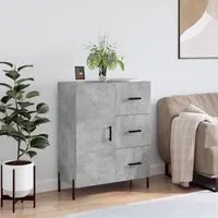 Credenza Grigio Cemento 69,5x34x90 cm in Legno Multistratocod mxl 127909