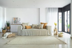 Kave Home - Fodera per cuscino Blok in lino bianco 60 x 60 cm