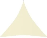 Parasole a Vela in Tessuto Oxford Triangolare 6x6x6m Crema