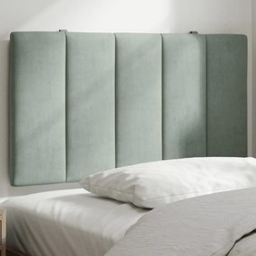 Cuscino Testiera Grigio Chiaro 90 Cm İn Velluto /