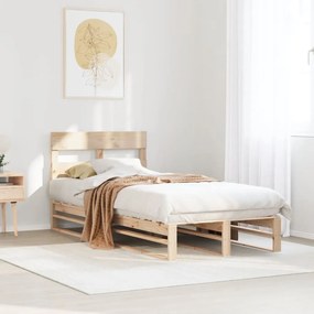 Letto Senza Materasso 90x200 Cm İn Legno Massello Di Pino /