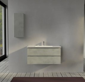 Mobile bagno 100 cm sospeso colore Grigio - Sofia