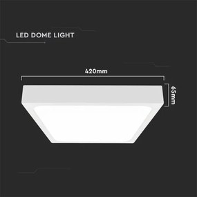 Plafoniera LED da bagno LED/30W/230V 6500K IP44 42x42 cm bianco