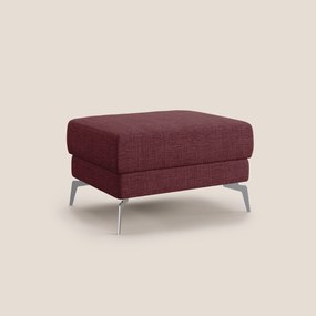 Star Pouf con piedini alti in tessuto impermeabile morbido intreccio T06 rosso