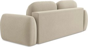 Divano marrone chiaro allungabile/con contenitore con rivestimento in bouclé 266 cm Pele – Makamii