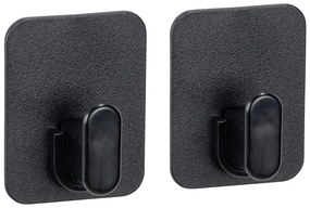 Set di ganci senza foratura neri in plastica 2 pz Parma – Allstar