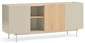 Cassettiera bassa beige/naturale in rovere 180x78 cm Otto - Teulat