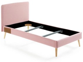 Kave Home - Fodera per letto Dyla rosa per materasso da 90 x 190 cm