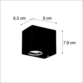 Lampada da parete moderna grigio scuro IP44 - Baleno