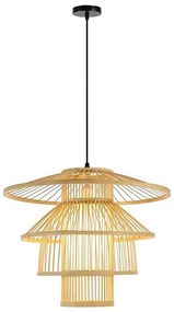 Immax 08255L - Lampadario a sospensione con filo PINCHOS 1xE27/40W/230V diametro 50 cm bambù