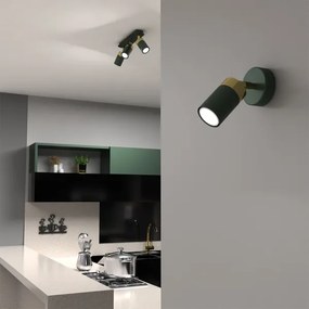 Faretto da parete JOKER 1xGU10/25W/230V verde/oro