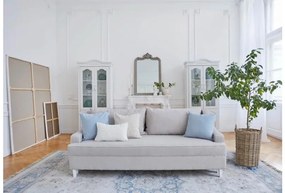 Divano da salotto in tessuto bouclè beige in stile Shabby Chic - Arrediorg