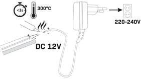 Striscia LED NEON 2 m LED/17W/12V IP65 blu