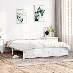 Giroletto bianco in legno massello 140x190 cm