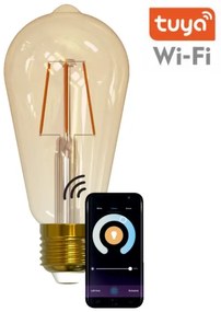 Lampadina LED dimmerabile VINTAGE ST64 E27/5,5W/230V 1800-2700K Wi-fi Tuya