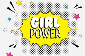 Quadro su tela – Con scritta pop art - GIRL POWER