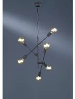 Sospensione Vintage 6 Luci Orientabili Cross Nero Opaco Trio Lighting