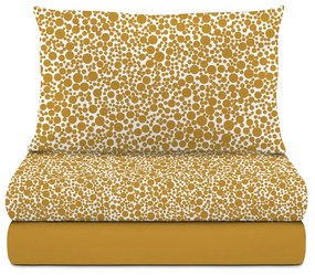 Completo letto singolo pois arancio cotone